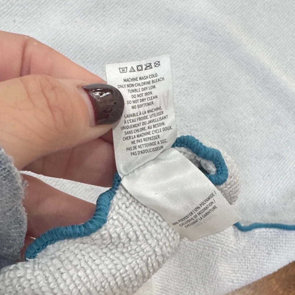 Victorias Secret Victoria Sport White and Blue workout sweat cloth